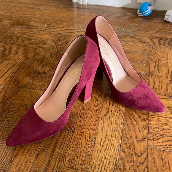 Maroon Suede Heels - Picture 1 of 5